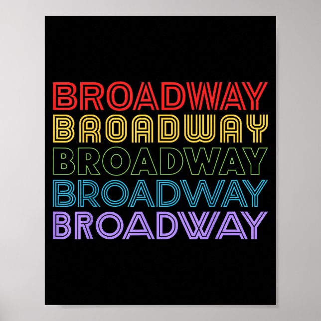Póster Retro Broadway Music Lover Theatre Musical Theater (Frente)