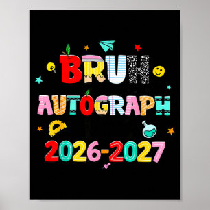 Póster Retro bruh último día autógrafos maestro último dí