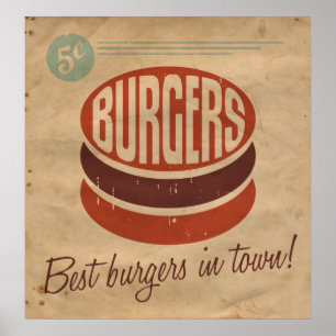 Póster Retro Burger
