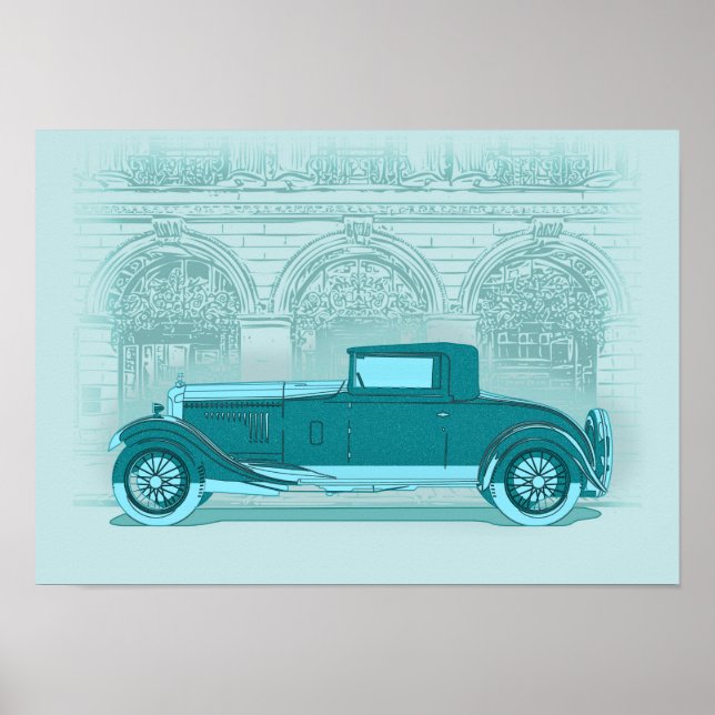 Póster Retro Car Artwork  (Frente)