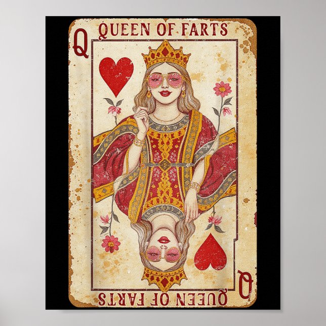 Póster Retro Card Reina De Faros Graciosa Novedad Fart Re (Frente)