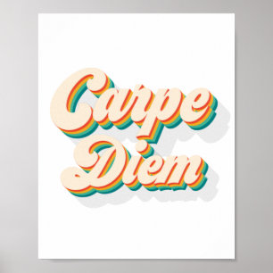 Póster Retro Carpe Diem