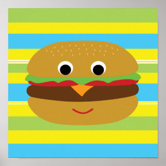 Póster Retro Cheeseburger