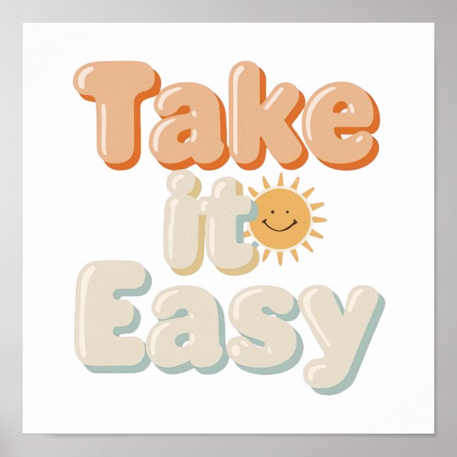 Póster Retro Chill Out Good Vibes (Frente)