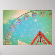 Retro Circus Ferris Whegraph - Poster