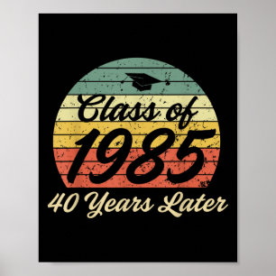 Póster Retro Cl De La Reunión De 1985 40 Años Después De