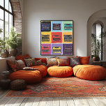 Póster Retro Colorida Typewriter Pop Art Grid Print<br><div class="desc">Lleve un estallido de creatividad y nostalgia a cualquier espacio con esta cuadrícula de arte pop inspirada en la retro, con máquinas de escribir coloridas. Los colores vibrantes y el formato de cuadrícula icónica hacen de esta obra de arte la perfecta para los amantes de la estética vintage y la...</div>