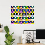 Póster Retro Colorido borde Color Pop Art Grande<br><div class="desc">Obra fotográfica de un mascota de familia sobre el producto. ⭐ PERSONALIZAR esta plantilla con su obra de arte. ⭐ EDITAR más para realizar más cambios. ⭐ TRANSFERIR este diseño a cualquier producto. Visita todas mis tiendas en bit.ly/SandyspiderStores (cortar y pegar).</div>