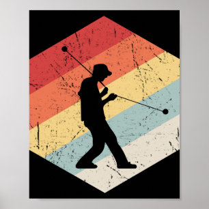 Póster Retro colorido de vintage Yoyo Player