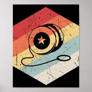 Póster Retro colorido Yoyo de los años 70