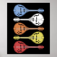 Retro Country Music Mandolin Vintage Bluegrass