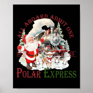 Póster Retro Cree Que Tren Polo Norte Polar Express Todo