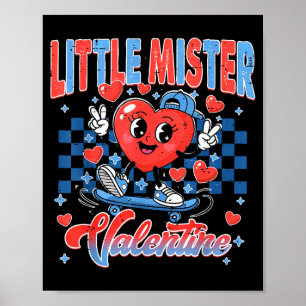 Póster Retro Cuadros Pequeño Señor San Valentín Patinaje