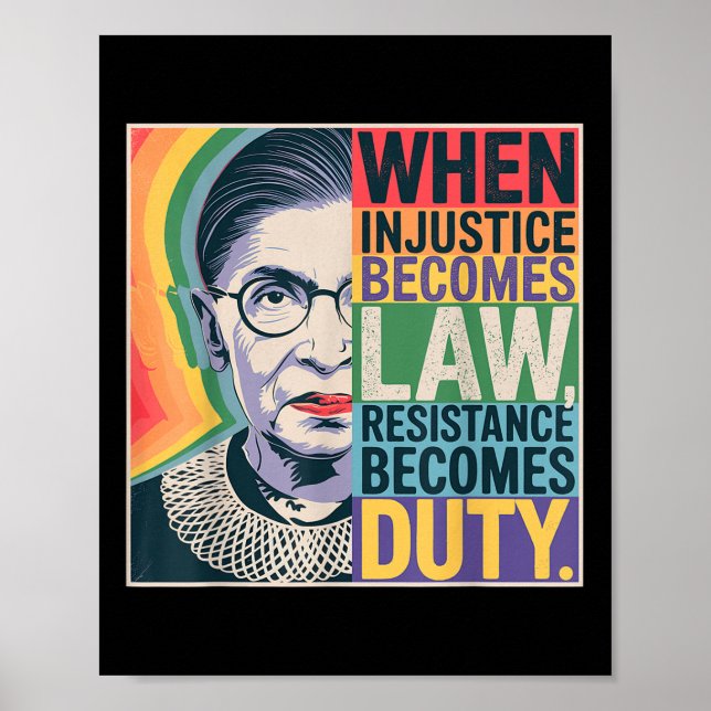 Póster Retro cuando la injusticia se convierte en resiste (Frente)