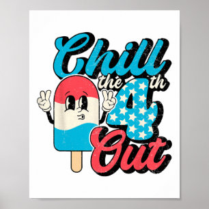 Póster Retro Cute 4 De Julio Helado Chill The 4out