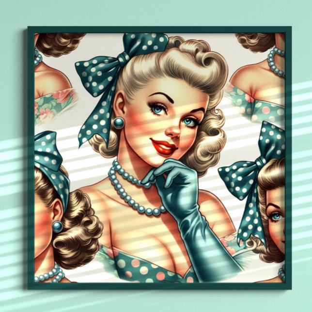 Póster Retro Cute Classic Pinup (Subido por el creador)