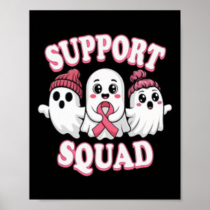 Póster Retro Cute Skeleton Hand Boop Dog Funny Halloween