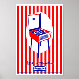Póster Retro Dansette, jugador de discos Pop Art poster