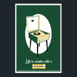 Póster Retro Dansette jugador de récords verdes Pop Art p<br><div class="desc">Retro Dansette Brunswick jugador de récords verdes Pop Art poster</div>