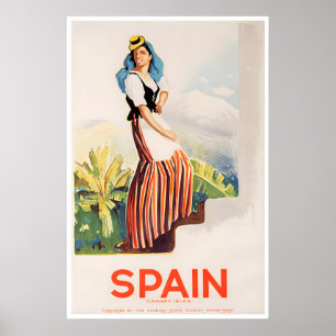 Póster Retro de Arte de Viaje a España Póster Espa