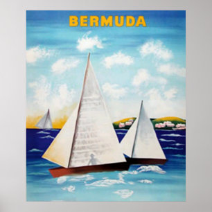 Póster Retro de Bermudas
