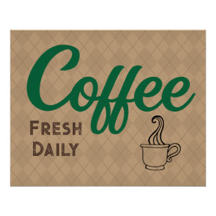Póster Retro de Café
