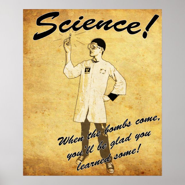 Póster Retro de Ciencia de los 40 (Frente)