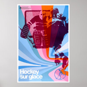 Póster Retro De Deportes De Esquí De Viajes De Hoc