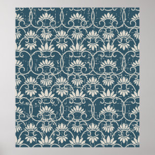 Póster Retro de fondo anticuado sin costura C