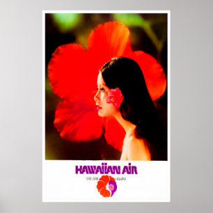 Póster Retro de Hawái Arte de Viaje para Hogar Dep