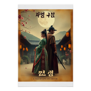 Poster retro de K-Drama - Joseon Romance