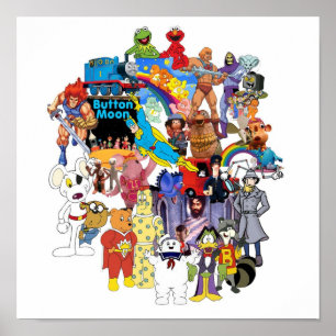 Póster Retro de retroceso de los años 80 Mashup Recuerdos