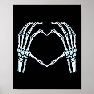 Póster Retro de Rótulo de corazón de manos disfraz de Hal