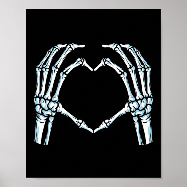 Póster Retro de Rótulo de corazón de manos disfraz de Hal (Frente)