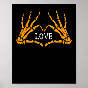 Póster Retro de Rótulo de corazón de manos disfraz de Hal