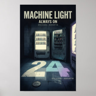 Póster Retro de Venta de Máquina Ligada Siempre 11