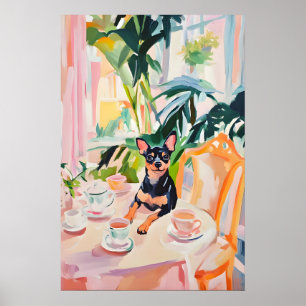 Póster Retro del Pinscher Miniatura, Miniatura
