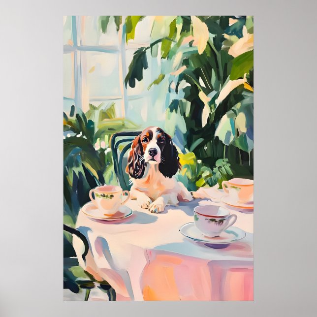 Póster Retro del Springer Spaniel Inglés, Springer (Frente)