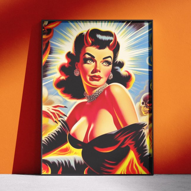 Póster Retro Devilish Pinup (Subido por el creador)