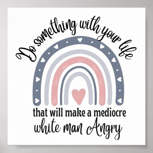 Póster Retro diciendo Haz algo con tu vida (Frente)