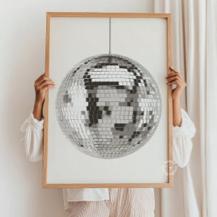 Póster Retro Disco Ball Wall Art