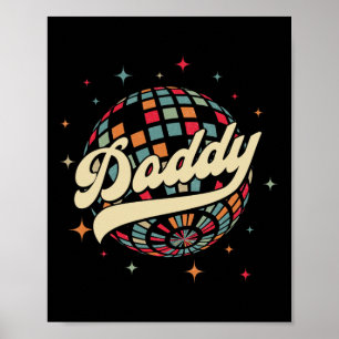 Póster Retro Disco Papi Papi 60 hombres de 70 años vestid