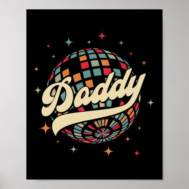Póster Retro Disco Papi Papi 60 hombres de 70 años vestid (Frente)