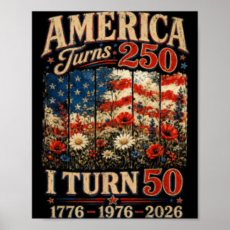 Póster Retro Divertido América Cumple 250 Me Vuelvo 50 19