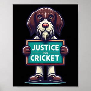 Póster Retro divertido de la squad de caza del críquet de