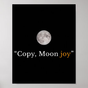 Póster Retro divertido trendy copia luna alegría espacio