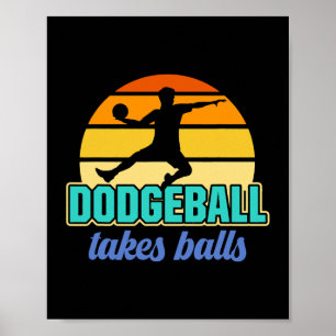 Póster Retro Dodgeball Toma Bolas