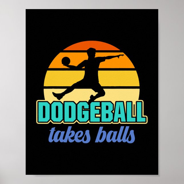 Póster Retro Dodgeball Toma Bolas (Frente)