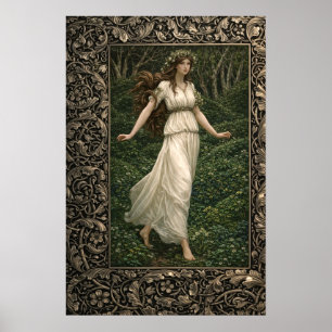 Póster Retro El Bosque Más Allá del Mundo por William Mor