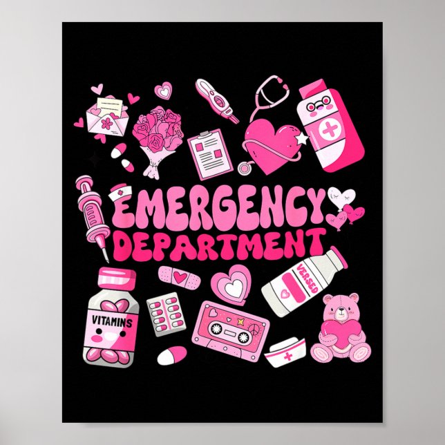 Póster Retro Emergency Department Nk Valentine Er Nurse W (Frente)